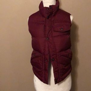 Maroon Land’s End Kids puffer vest